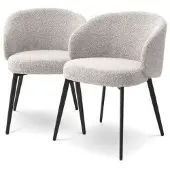 Eichholtz Lloyd karmstol bouclé grey 2-pack