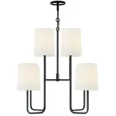 Visual Comfort Go Lightly takkrona Charcoal/linne M
