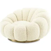 Eichholtz Mello snurrfåtölj faux shearling