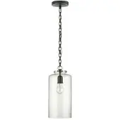 Visual Comfort Katie Cylinder takpendel brons/klarglas