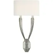 Visual Comfort Ruhlmann vägglampa dubbel nickel