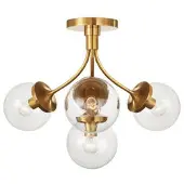 Visual Comfort Prescott plafond mässing/klarglas