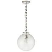 Visual Comfort Katie Globe takpendel nickel/klarglas