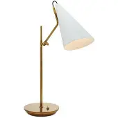 Visual Comfort Clemente bordslampa antik mässing/vit