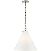 Visual Comfort Katie Conical takpendel nickel/vit