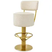 Eichholtz Carleton barstol med rygg camari cream
