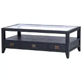 Newport Martino soffbord glasskiva iconic black