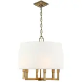 Visual Comfort Square Tube taklampa antik mässing