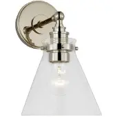 Visual Comfort Parkington badrumsbelysning nickel/klarglas