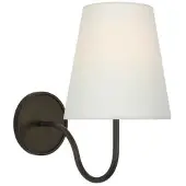 Visual Comfort Lyndsie vägglampa aged iron/linne