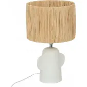 Atmosphera keramisk bordslampa med lampskärm RAIA, 42 cm