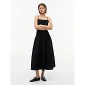 Tommy Hilfiger Tommy Jeans Smock Strap Maxi Fit And Flare Dress