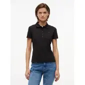 Tommy Hilfiger T-shirt 'Slim Fit Five-button' svart