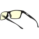 Gunnar Optiks Vertex, Unisex, Rektangel, Mode, Svart, Plast, Bärnsten