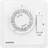 Suevia SU280439 Infällt kopplingsur analog Veckoprogram 1200 W IP20 PÅ/AUTO/AV-program