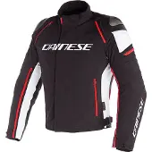 Dainese Racing 3 D-Dry Textiljacka Svart/Vit/Neonröd 54 Herrar sort