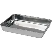 Hendi 508107 kött- och matbricka i kromstål 260x200x40mm