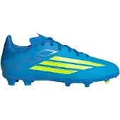 Adidas F50 League Fg/ag Ice Cold Precision - Lucid Ray Blue/gul/light Utility Aqua Barn, storlek 33