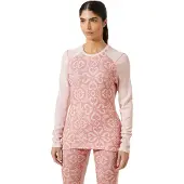 Helly Hansen Lifa Merino Midweight Graphic Crew, Dam, Ljusrosa