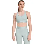 Adidas Sportbehå 'TECHFIT' ljusgrön / vit