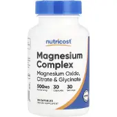Nutricost , Magnesiumkomplex, 500 mg, 30 kapslar