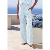 LASCANA Pyjamasbyxa ljusblå / vit
