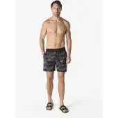 KOROSHI Badshorts mörkgul / svart