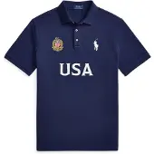 Ralph Lauren för män. 710B20858001 Polo US Classic Fit marinblå (XL), Casual, Bomull, Kort ärm, Marino