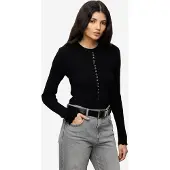 MixRay Ribbad stickad knäppfrist cardigan