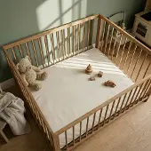 Little Olly Matta lekhage | Lulu gräddvit hos Volero | 100x100 cm | Bomull | Enfärgad | Rektangulär |