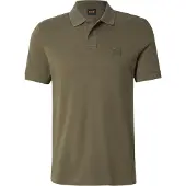BOSS för män. 50507803 Slim fit polotröja i bomull med stretch och logotypapplikation grön (3XL), Casual, Kort ärm