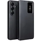 Qialino Samsung Galaxy S26 Smart View Flip Läderfodral - Svart