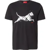 HUGO T-shirt 'Dirunn' svart / vit