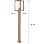 LUCANDE Pollare uthomus Ferda , dimbar, Brun / rost, Aluminium / grå / zink, Modern, Utomhuslampa