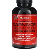Musclemeds , Carnivor Beef Aminos, 100 % Rent Nötköttsprotein, 300 Tabletter
