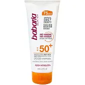 Babaria Crema Solar facial Rosa Mosqueta SPF-50+ Anti-manchas Anti-arruGas resistente al agua tubo 75 ml