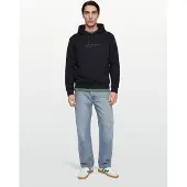 Armani Exchange för män. XM001294AF20934UB101 Marinblå basic huvtröja i bomull (XS), Casual, Deportivo, Lång ärm, Marino