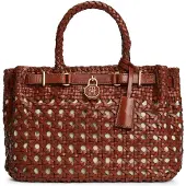 Tommy Hilfiger The American Icon Braided Leather Tote Bag