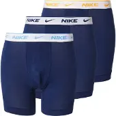 Nike Boxershorts Essential Cotton Stretch 3-pack - Blue Graphite/vit, storlek X-Small