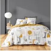 Esprit sängkläder set med geometriskt mönster GEOMELO, 240 x 220 cm