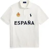 Ralph Lauren för män. 710B20854001 Polo de España Classic Fit vit (M), Casual, Bomull, Kort ärm