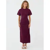 Busem Solid Crew Neck Bodycon Midi Klänning