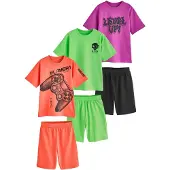 Next Pyjamas gräsgrön / orkidé / hummer / svart