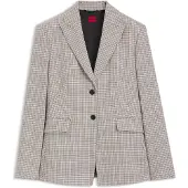 HUGO Regular-fit blazer with micro check