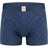 Adam Boxershorts 'Valentijn' nattblå / röd