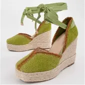 Montevita Wedge Espadrille Balenci12 Grön