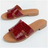 Purapiel Sandalia De Piel Para Mujer. Hacca3 102715 40 röd