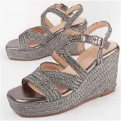 Montevita Wedge Sandal Salia7 Grå