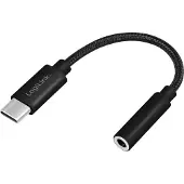 Ginza.se LogiLink: USB-C 3,5mm-ljudadapter DAC nylonkabel 0,13m Svart
