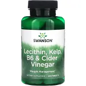Swanson Health Lecitin, Kelp, B6 & Äppelcidervinäger, 240 Tabletter